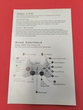 XBOX Live Insert XBOX Instruction Manual Only EA Insert