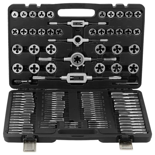Uimoso 110-Piece Tap and Die Set,Metric Sizes M2-M18,Durable Steel Threading Kit - product listing photo