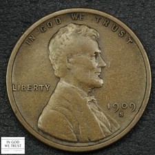 1909 S Lincoln Wheat Copper Cent 1C
