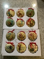 Kurt S. Adler 12 Days of Christmas Ornaments Multicolor Set of 12