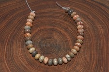 Picasso Stone Beads Rondelle 8x5mm strand of 35 beads