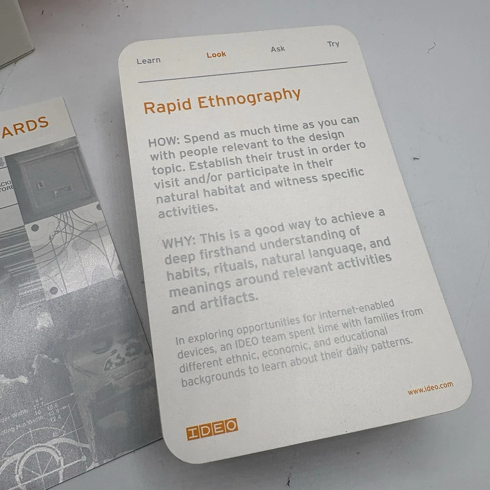 IDEO Method Cards 51 Ways To Inspire Design Architecture Art Fashion Photography - Image 2 of 4