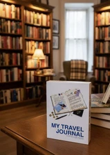 My Travel Journal A Diary for Globe Trotters - Hardback Book w/ Sleeve  NEW