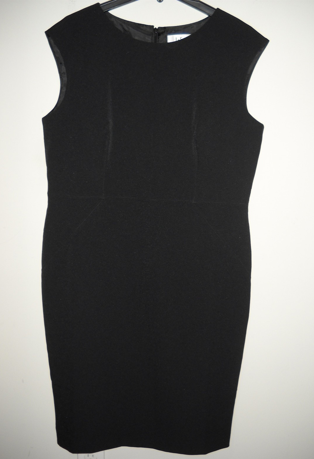 NWT Le Suit Women 14 Sapphire Blue Black Tweed Jacket Blazer Black Dress $240