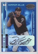 2003 Leaf Certified Materials Mirror Blue Signatures 14/50 Brandon Webb Auto 0a1