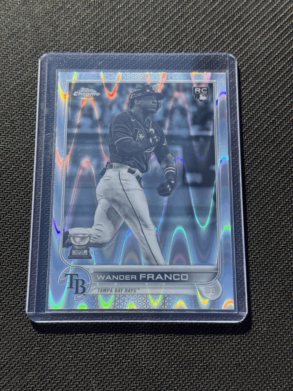 2022 Topps Chrome Sonic - Wander Franco #35 Black & White RayWave Refractor (RC)