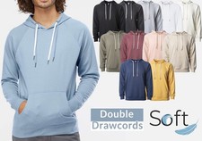 Mens Lightweight Hoodie Terry Hooded Sweatshirt Slim Fit Soft Blend XS-3XL NEW 