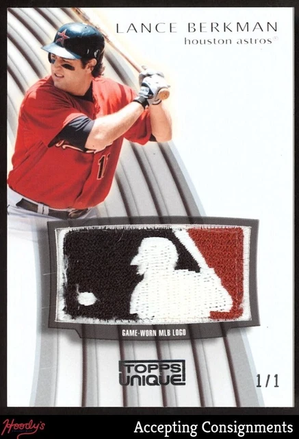2009 Topps Unique MLB #LB3 Lance Berkman GAME USED LOGOMAN PATCH 1/1 Astros