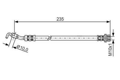 Bremsschlauch BOSCH 1 987 481 177 für TOYOTA COROLLA 10,2mm Verso ZNR10_ ZNR10R
