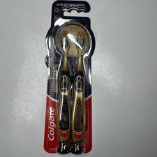 Colgate Harry Potter Kids Toothbrush Limited Edition Set 2 Extra Soft Gold New