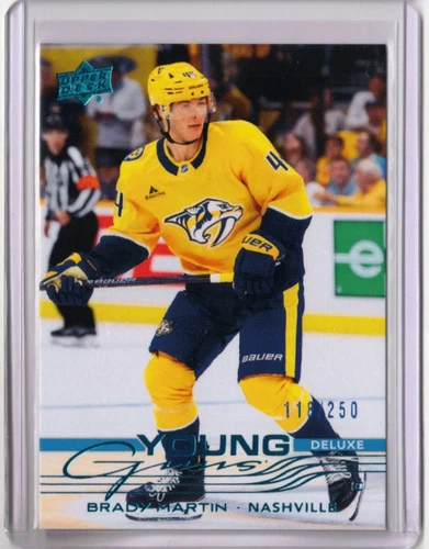 BRADY MARTIN 25/26 2025 Upper Deck Young Guns Rookie #460 Blue DELUXE SP #/250