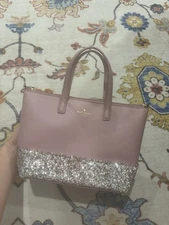 Kate Spade Hand Bag Pink Glitter Used
