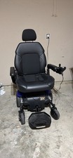 NEW Merits Power Wheelchair Electric Joystick Adjustable Footrests Black Blue