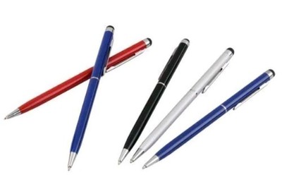 2 x TWIN STYLUS PEN BILDSCHIRM TOUCH GUMMISPITZE Kugelschreiber mit Stylusspitze 2 in 1