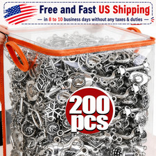 200Pcs Mixed Charms Pendant DIY Jewelry Making Accessory for Bracelet Necklace