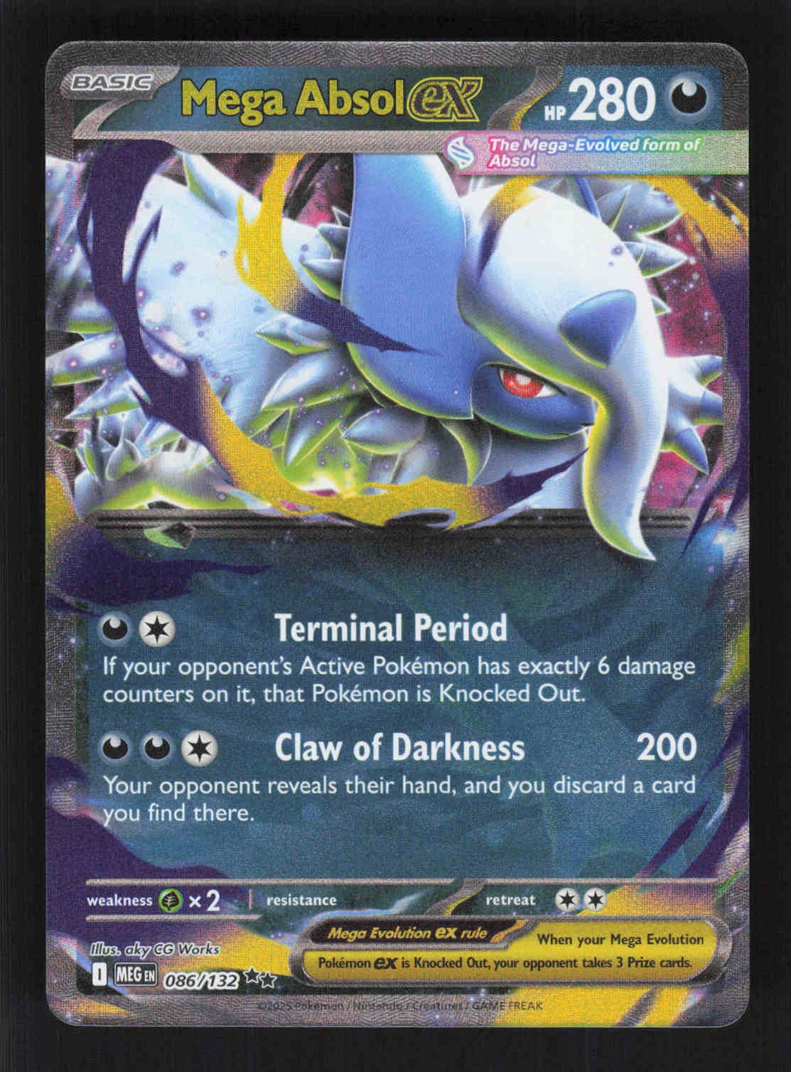 Mega Absol ex - Double Rare ME01: Mega Evolution 086/132 NM