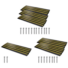 Driveway Ramp Rubber Curb Ramp 48.1"x16"x2.6" Threshold Ramp 15T/33069 LBS