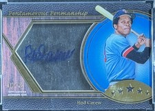 2025 Topps Five Star - Pentamerous Penmanship Rod Carew #PP-RC Blue /15 (AU)