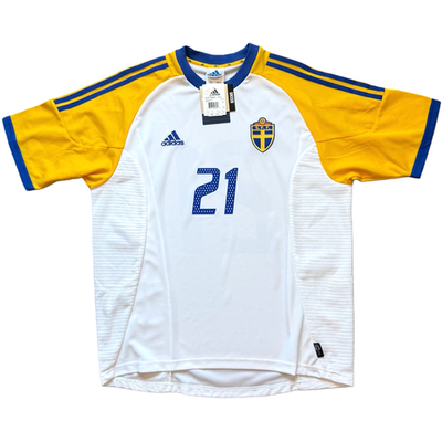 2002/03 Sweden Away Jersey #21 Ibrahimovic Large World Cup Soccer