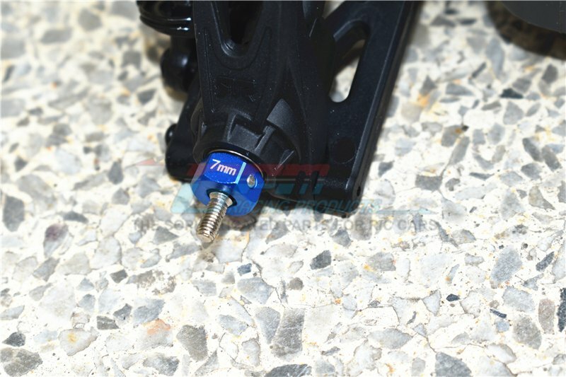 GPM Aluminium Hex Adapter 12mmx7mm Blue : 4X4 Granite / Big