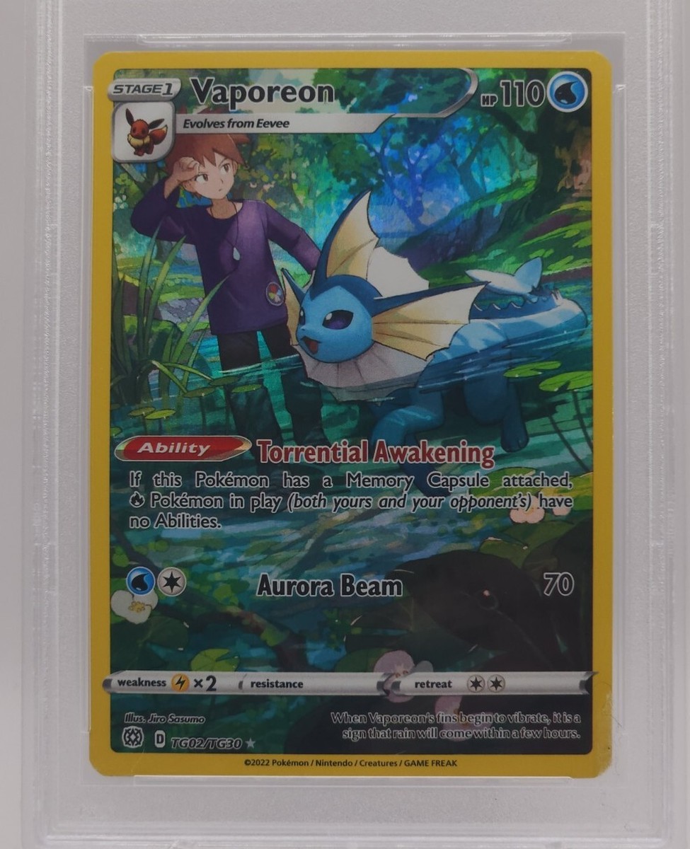 2022 Pokemon SWSH Brilliant Stars Vaporeon Full Art FA #TG02