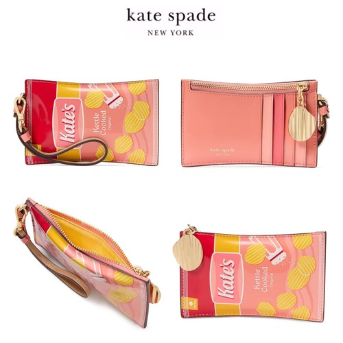 NWT Kate Spade SNACK TIME Faux Patent Leather/Leather Strap Wristlet/Wallet - Picture 2 of 8