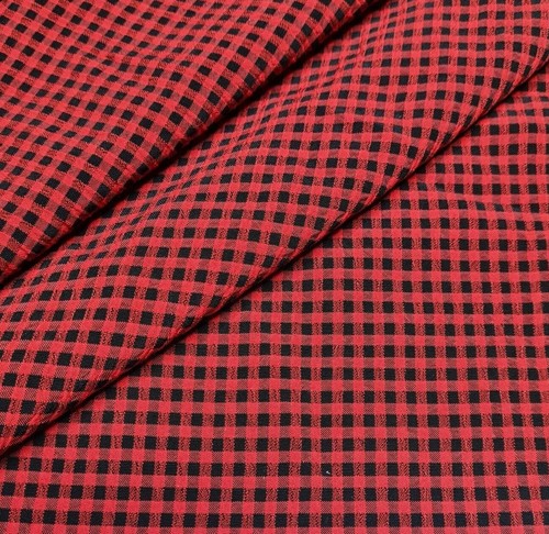 Checked Viscose Blend Fabric 55" Wide Non-Stretch - Picture 6 of 10