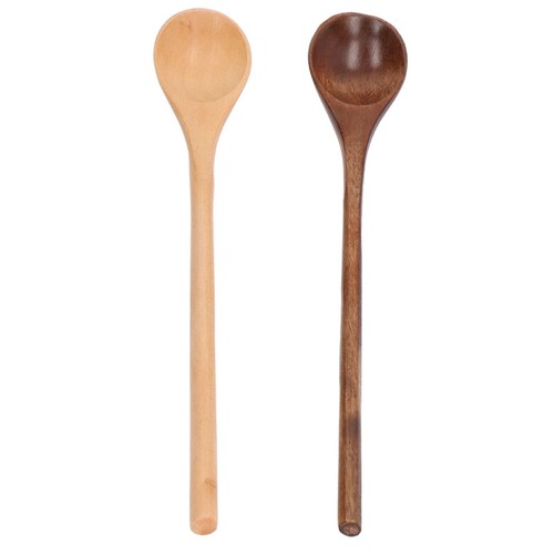 8 Pcs Wooden Spoon Beech Wood Safe Environmentally Friendly Wooden Serving Spoon - Picture 6 of 12
