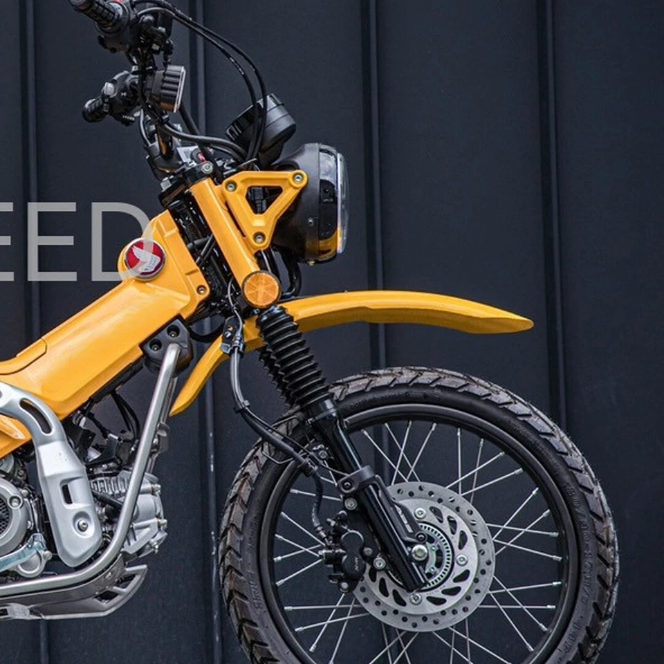 FRONT LONG FENDER MUD GUARD YELLOW FOR HONDA HUNTER TRAIL CT125 CT 125 2023-2024 - Image 4 of 4