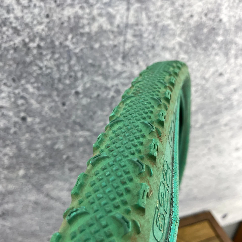 复古米其林越野冲刺轮胎绿色 700c 90 年代十字砾石 700 30c — 第 3/4 张图片