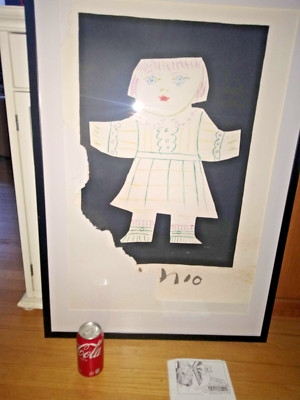   Rare Picasso Lithograph ''Une Poupee Decoupee'' - BADLY DAMAGED BY CAT!