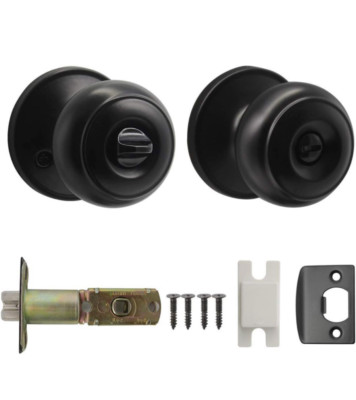 1 pair Knobwell  Oil Rubbed Bronze Door Knob Privacy Keyless Stainless Steel