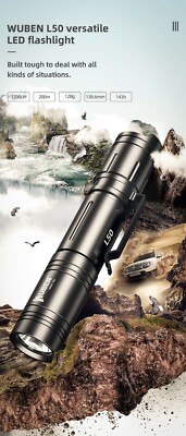 WUBEN L50 1200 Lumen 200 meter Throw Osram P9 LED 18650 Rechargeable Flashlight 