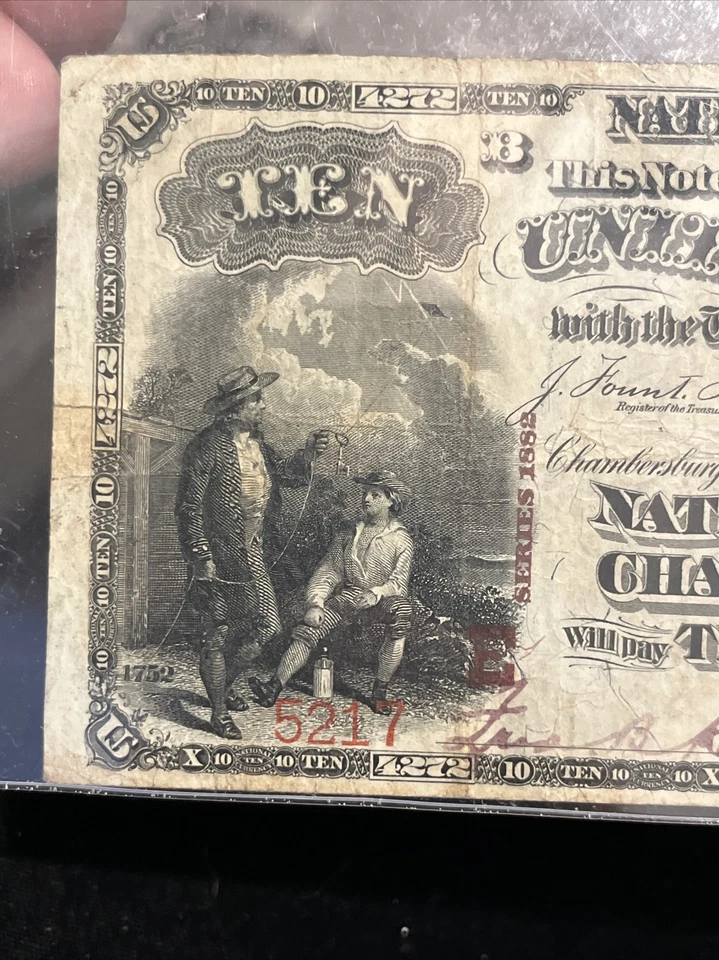 1882 $10 Brown Back The Valley National Bank Of CHAMBERSBURG PA CN #4272 - Image 3 of 4