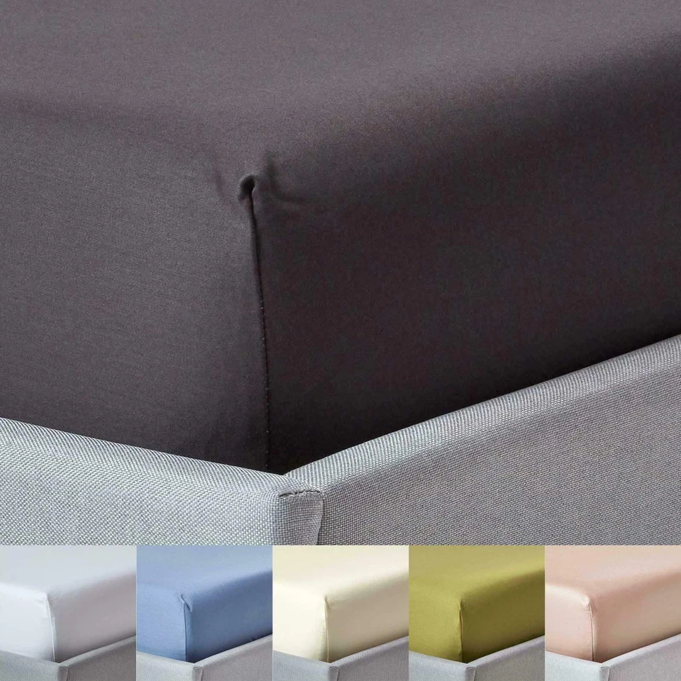 Egyptian Cotton Deep Fitted Sheet Single Double King Superking 1000 Thread Count