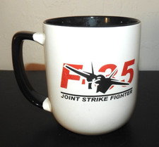 F-35 Joint Strike Fighter Ceramic Coffee Mug Plane Graphic Front and Back