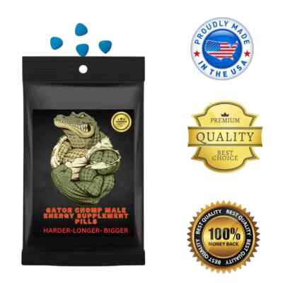 20 PILLS Gator King Chomp Energy Boost natural Male ENHANCE both sexes la pep xx
