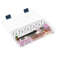 TOOLIOM 71Pcs TIG Welding Torch Stubby Gas Lens Glass Cup Kit For WP-17/18/26