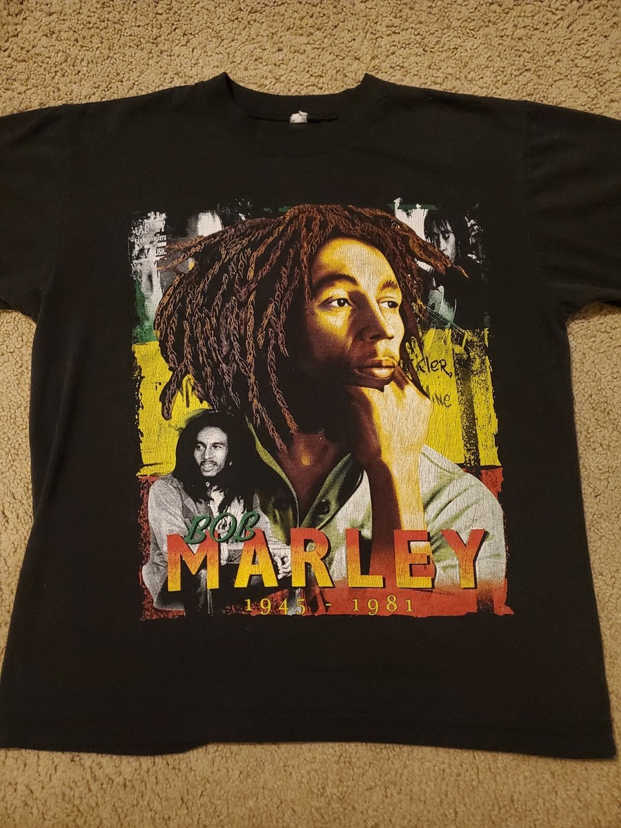 90's Double Sided Bob Marley Shirt 1945-1981 missing tag