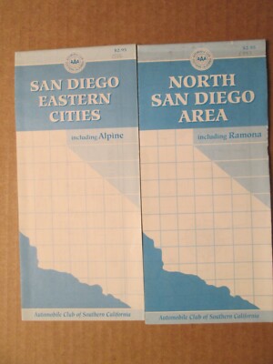Automobile Club Southern California Maps of North San Diego & Eastern Cities