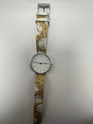 Skagen SKW2780 Aaren Bird Print Ladies Watch New Battery 36MM 7.5'' T86