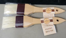 HIC Mrs.Anderson's Boar Bristle Pastry Brush 2 pack, 1.5 inch