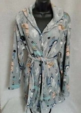 Bobbie Brooks Womens Robe Size S M Small Medium Multicolor Cactus Llama Fleece