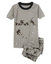 Gymboree Grey night Ninja short summer Gymmies Pajamas Pjs Boys 2T 3 NEW NWT