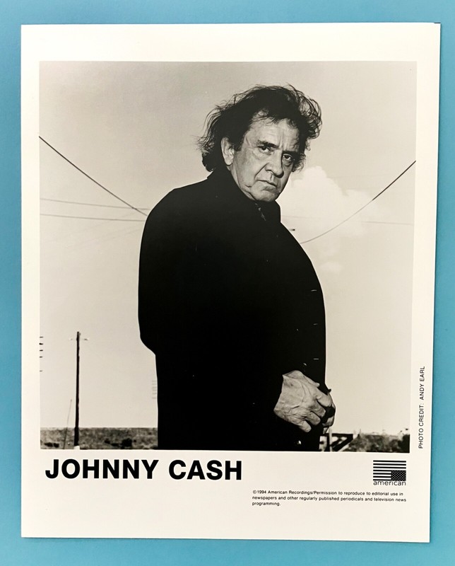 Johnny Cash promo photo 1994: American Recordings, Rick Rubin, Country folk MINT