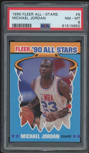 1990 Fleer All-Stars #5 Michael Jordan - PSA 8 NM-MT