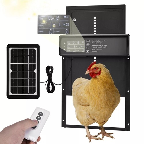 Hühnerklappe Automatisch Solar Elektrisch Hühnerstalltür Timer Stall Hühnertür~