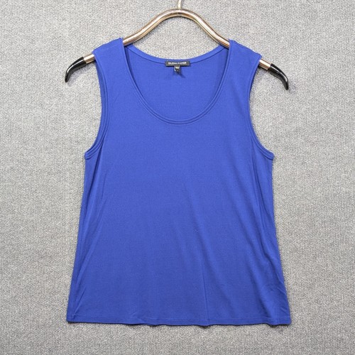 Eileen Fisher Tank Top Womens Small 100% Silk Blue Sleeveless Pullover Shirt