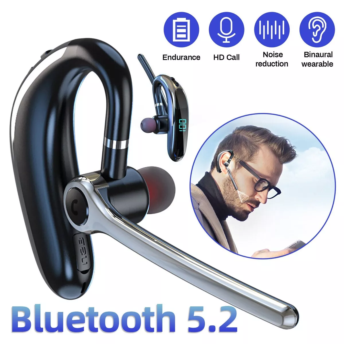 r AURICULAR MANOS LIBRES INALAMBRICO BLUETOOTH PARA CELULARES MONO – Zona  Market