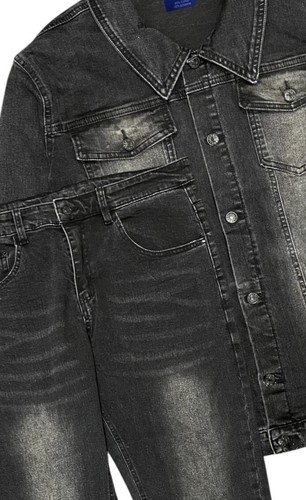 Men's Denim Classic Jean Suit 2-Piece Outfit Jacket & Pants - Picture 7 of 9